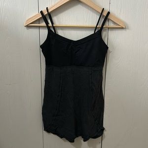 Ivivva Black & Charcoal Empire Waist Tank Top